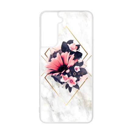 Marble Love marvany mintas viragos Samsung Galaxy S21 tok