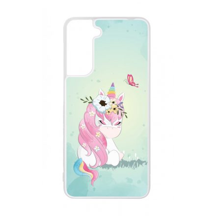 Édes unikornis és a Pillangó unicorn egyszarvú Samsung Galaxy S21 tok