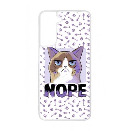 NOPE Cat Antisocial Antiszocialis Meno Trendi Samsung Galaxy S21 tok