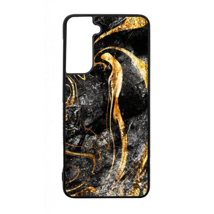 Luxury Golden Black marvanyos marvany mintas Samsung Galaxy S21 tok