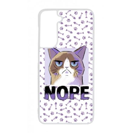 NOPE Cat Antisocial Antiszocialis Meno Trendi Samsung Galaxy S21 FE tok