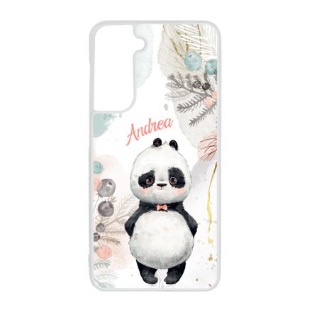 Édes kis Panda - Téli mintás Samsung Galaxy S21 FE tok