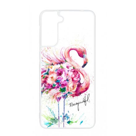 Álomszép Flamingo tropical summer nyári Samsung Galaxy S21 Plus tok