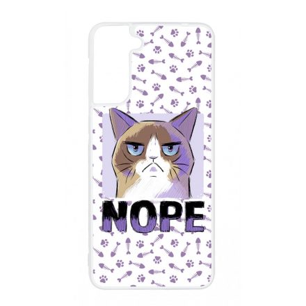 NOPE Cat Antisocial Antiszocialis Meno Trendi Samsung Galaxy S21 Plus tok