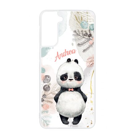 Édes kis Panda - Téli mintás Samsung Galaxy S21 Plus tok