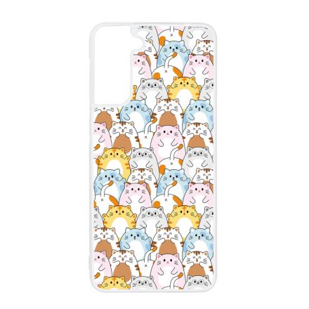 Tündéri Kawaii cica mintás Samsung Galaxy S21 Plus tok