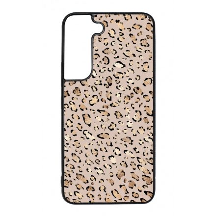 Rose Gold Leopard Wild Beauty Animal Fashion Csajos Samsung Galaxy S22 tok