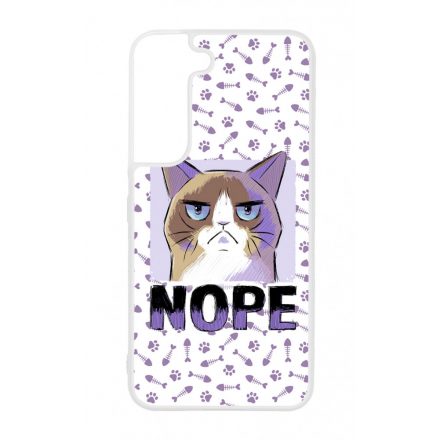 NOPE Cat Antisocial Antiszocialis Meno Trendi Samsung Galaxy S22 tok