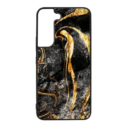 Luxury Golden Black marvanyos marvany mintas Samsung Galaxy S22 tok