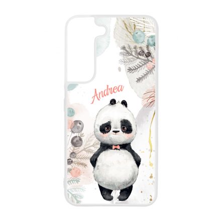 Édes kis Panda - Téli mintás Samsung Galaxy S22 tok