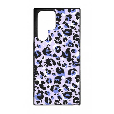 Purple Leopard Wild Beauty Animal Fashion Csajos Allat mintas Samsung Galaxy S22 Ultra tok