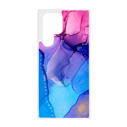 Blue Pink Gradient Ink kek rozsaszin marvanyos Samsung Galaxy S22 Ultra tok