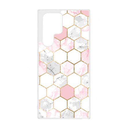 Geometric Rose Gold marvanyos marvany mintas Samsung Galaxy S22 Ultra tok