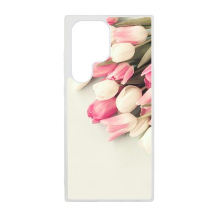 virágos tulipános tavaszi Samsung Galaxy S23 Ultra tok