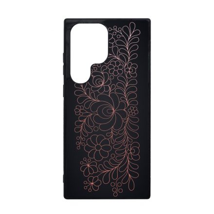 Elegáns Matyó - Rosegold magyar mintás hungarian folk Samsung Galaxy S23 Ultra tok