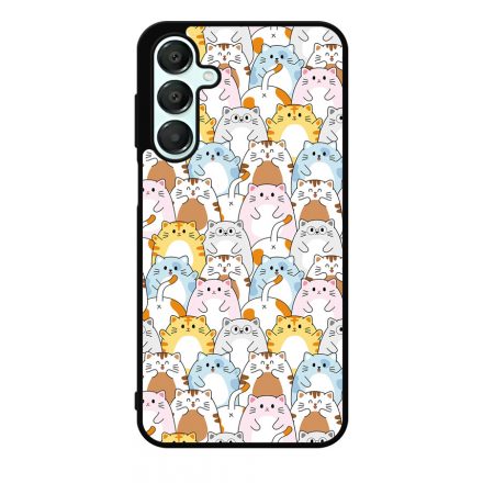 Tündéri Kawaii cica mintás Samsung Galaxy S24 FE tok