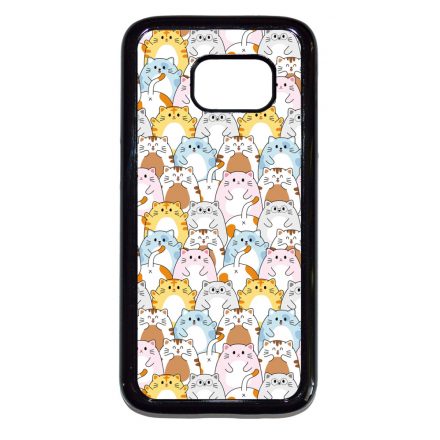 Tündéri Kawaii cica mintás Samsung Galaxy S7 tok