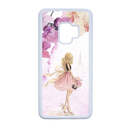 virágos fashion menyasszony párizs paris eiffel torony tavaszi Samsung Galaxy S9 tok