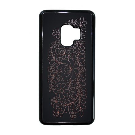 Elegáns Matyó - Rosegold magyar mintás hungarian folk Samsung Galaxy S9 tok