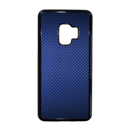 Gyönyörű kék karbon fiber mintás Samsung Galaxy S9 tok