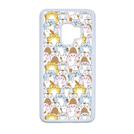 Tündéri Kawaii cica mintás Samsung Galaxy S9 tok