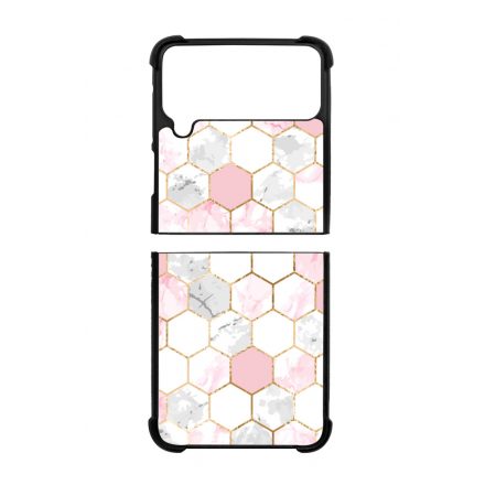 Geometric Rose Gold marvanyos marvany mintas Samsung Galaxy Z Flip 3 5G tok