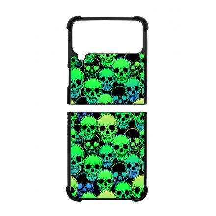 Green Skulls - Halloween Samsung Galaxy Z Flip 3 5G tok