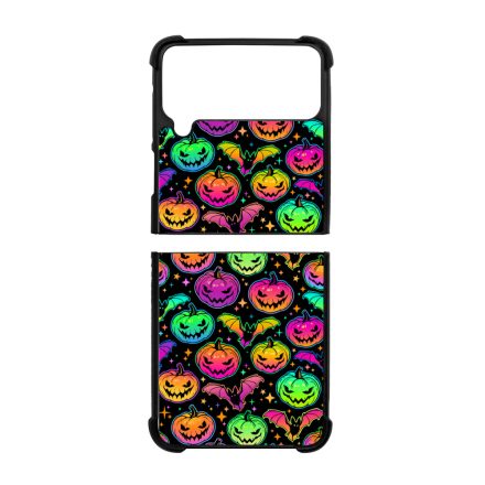 Pumpkin and Bats - Halloween Samsung Galaxy Z Flip 4 5G tok