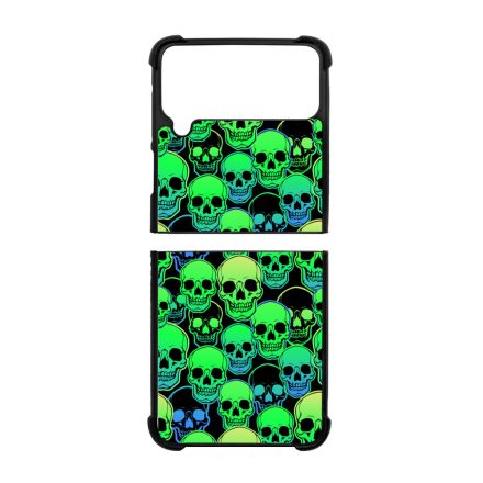 Green Skulls - Halloween Samsung Galaxy Z Flip 4 5G tok