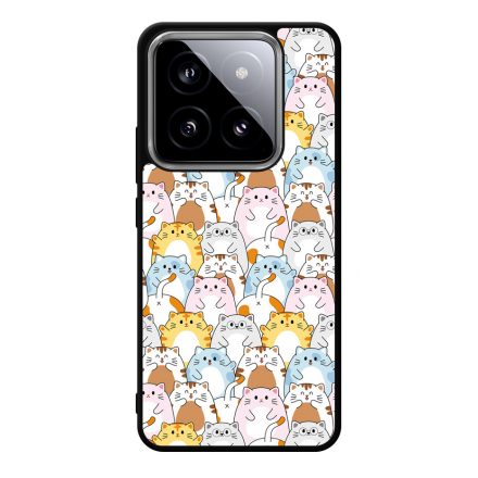 Tündéri Kawaii cica mintás Xiaomi Mi 14 Ultra tok