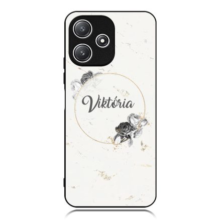 marble marvany mintas Rozsa viragos Xiaomi Redmi 12 5G tok