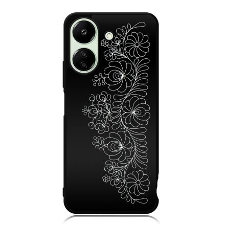 Elegant Matyó - Black magyar mintás hungarian folk Xiaomi Redmi 13C 4G tok