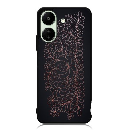 Elegáns Matyó - Rosegold magyar mintás hungarian folk Xiaomi Redmi 13C 4G tok