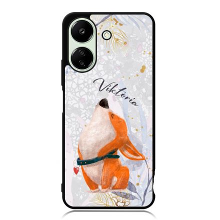 Cuki corgi kutyus - Téli mintás Xiaomi Redmi 13C 4G tok