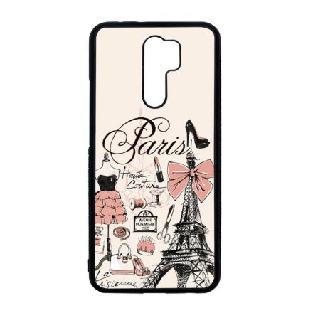 paris párizs eiffel torony tornyos Xiaomi Redmi 9 fekete tok