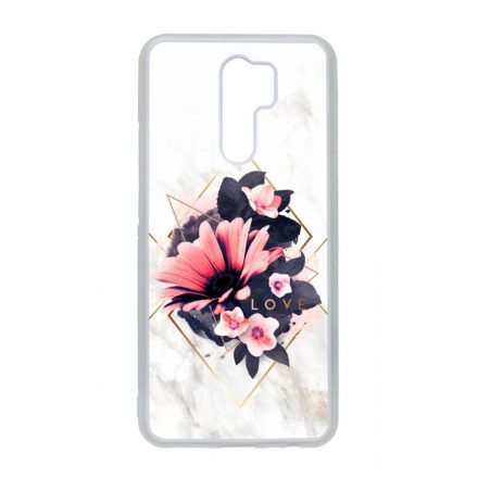 Marble Love marvany mintas viragos ajándék nőknek valentin napra Xiaomi Redmi 9 átlátszó tok