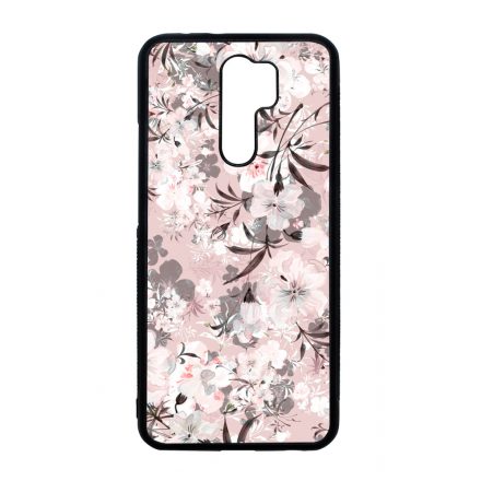 Puderpink tavaszi viragos Xiaomi Redmi 9 tok