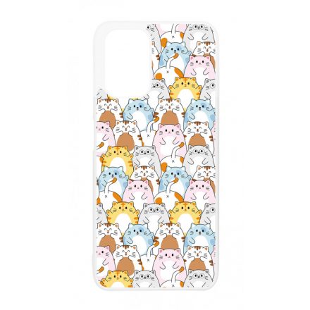 Tündéri Kawaii cica mintás Xiaomi Redmi Note 10 / Redmi Note 10s tok