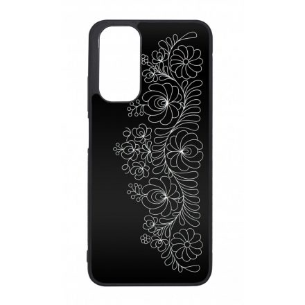 Elegant Matyó - Black magyar mintás hungarian folk Xiaomi Redmi Note 11 tok