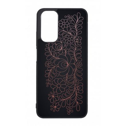 Elegáns Matyó - Rosegold magyar mintás hungarian folk Xiaomi Redmi Note 11 tok