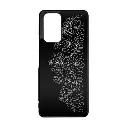 Elegant Matyó - Black magyar mintás hungarian folk Xiaomi Redmi Note 12 5G tok