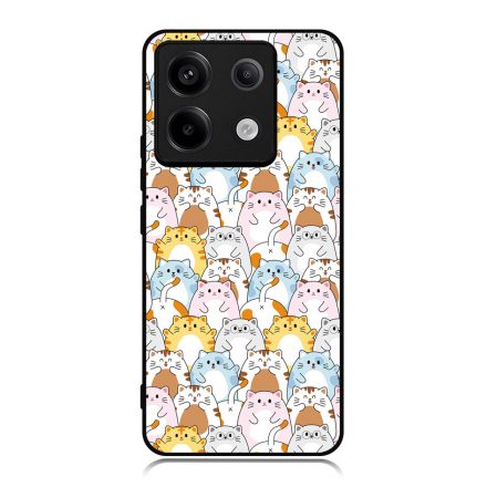 Tündéri Kawaii cica mintás Xiaomi Redmi Note 13 Pro 5G tok