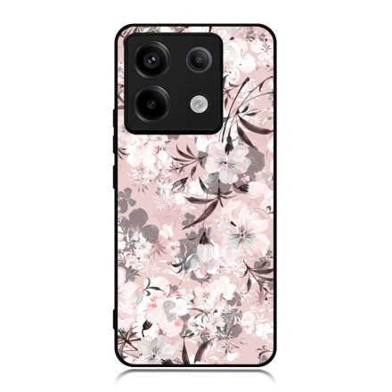 Puderpink tavaszi viragos Xiaomi Redmi Note 13 Pro 5G tok