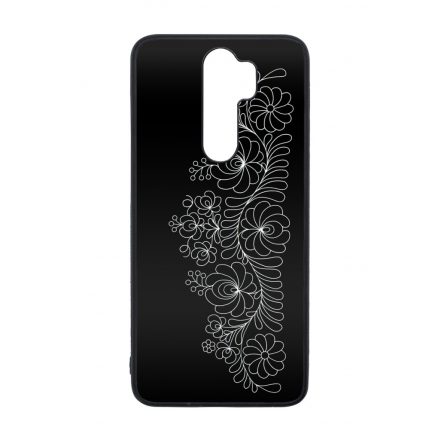 Elegant Matyó - Black magyar mintás hungarian folk Xiaomi Redmi Note 8 Pro tok