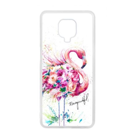 Álomszép Flamingo tropical summer nyári Xiaomi Redmi Note 9 Pro átlátszó tok