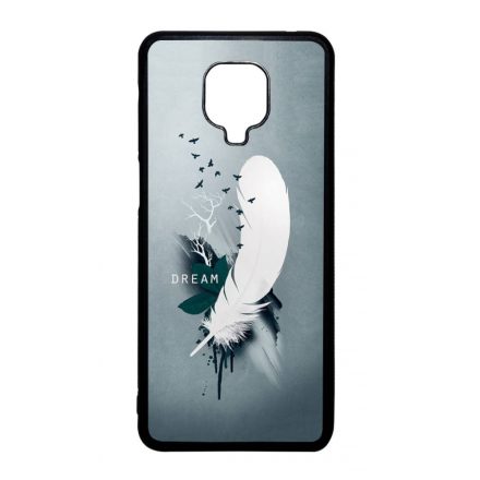 Dream - Álom - Feather, Tollas ajándék nőknek valentin napra Xiaomi Redmi Note 9 Pro fekete tok