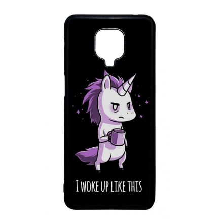 Unikornis - morcos reggel unicorn egyszarvú Xiaomi Redmi Note 9 Pro fekete tok