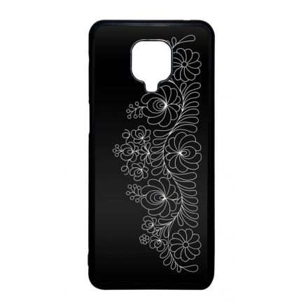 Elegant Matyó - Black magyar mintás hungarian folk Xiaomi Redmi Note 9 Pro fekete tok