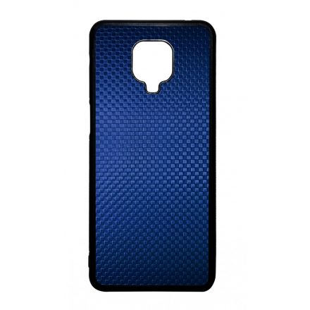 Gyönyörű kék karbon fiber mintás Xiaomi Redmi Note 9 Pro tok